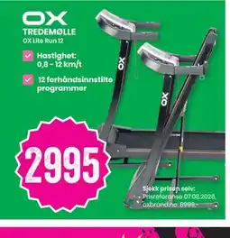Sport Outlet OX TREDEMØLLE tilbud