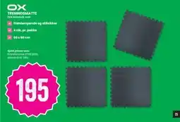 Sport Outlet OX TRENINGSMATTE tilbud