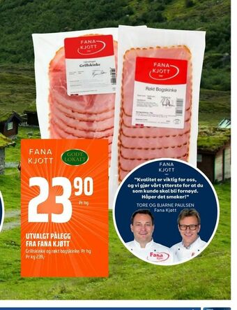 Coop Obs Utvalgt pålegg fra fana kjøtt tilbud