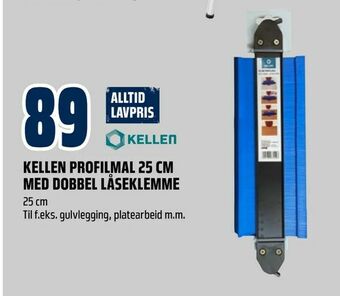 Obs Bygg Kellen profilmal 25 cm med dobbel låseklemme tilbud