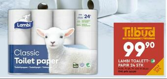 Coop Mega Lambi toalettpapir 24 stk tilbud
