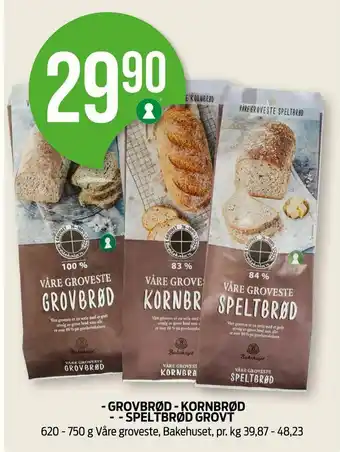 Kiwi Grovbrød, Kornbrød, Speltbrød grovt tilbud
