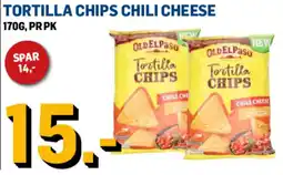 Price Lagerbutikk Old El Paso Tortilla Chips Chili Cheese tilbud