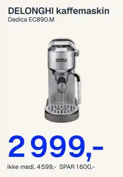 Jernia Delonghi kaffemaskin Dedica EC890.M tilbud
