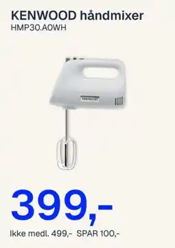 Jernia Kenwood håndmixer HMP30.AOWH tilbud