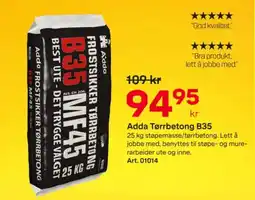 Byggmax Adda Tørrbetong B35 tilbud