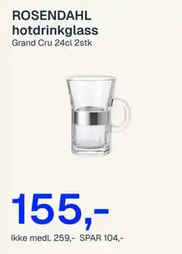 Jernia Rosendahl hotdrinkglass Grand Cru tilbud