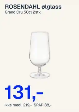 Jernia Rosendahl ølglass tilbud
