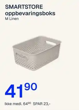 Jernia Smartstore oppbevaringsboks M Linen tilbud