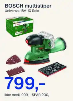 Jernia Bosch multislipper Universal 18V-10 Solo tilbud