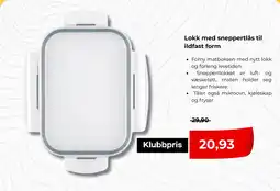 Clas Ohlson Lokk med sneppertlås til ildfast form tilbud