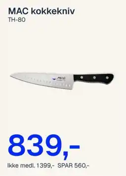 Jernia MAC kokkekniv TH-80 tilbud
