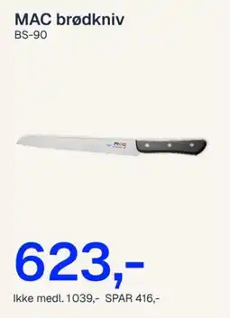 Jernia MAC brødkniv BS-90 tilbud