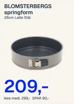 Jernia Blomsterbergs springform 26cm Latte Stål tilbud