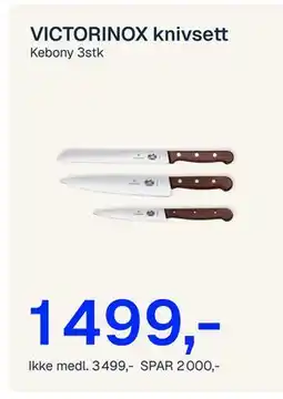 Jernia VICTORINOX knivsett tilbud
