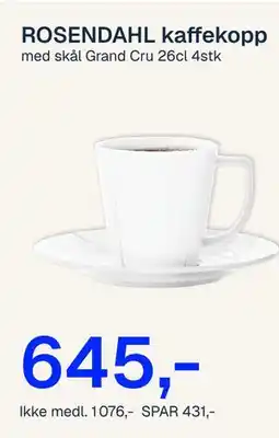 Jernia ROSENDAHL kaffekopp tilbud