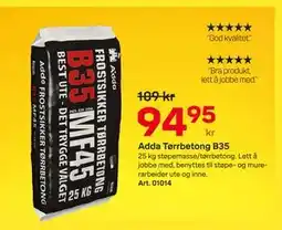 Byggmax Adda Tørrbetong B35 tilbud