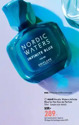 Oriflame Oriflame Nordic Waters Infinite Blue for Her tilbud
