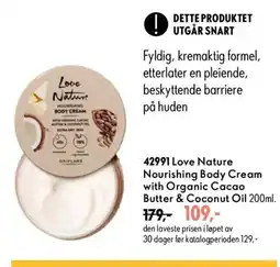 Oriflame Oriflame Love Nature Nourishing Body Cream with Organic Cacao Butter & Coconut Oil tilbud
