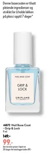Oriflame Oriflame Nail Base Coat - Grip & Lock tilbud