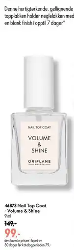Oriflame Oriflame Nail Top Coat Volume & Shine tilbud