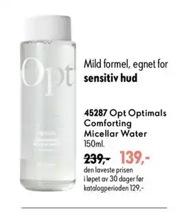 Oriflame Opt Optimals Comforting Micellar Water tilbud