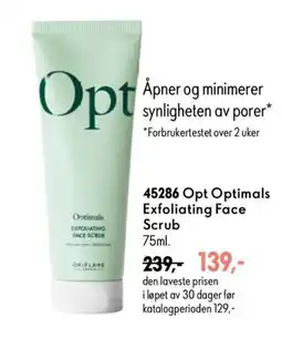 Oriflame Oriflame Opt Optimals Exfoliating Face Scrub tilbud
