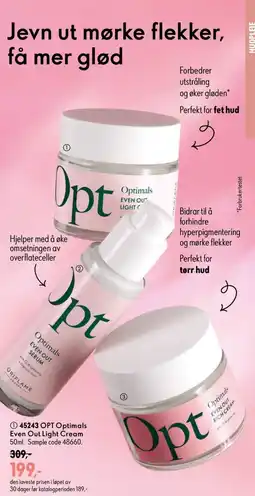 Oriflame Optimals Even Out Light Cream tilbud