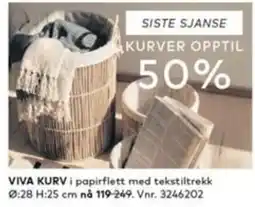 Skeidar Viva kurv tilbud