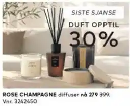 Skeidar Rose Champagne diffuser tilbud