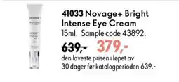 Oriflame Novage+ Bright Intense Eye Cream tilbud