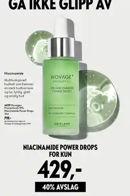 Oriflame Novage+ Niacinamide Power Drops tilbud