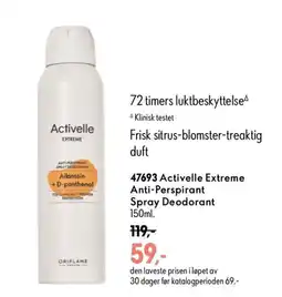 Oriflame Activelle Extreme Anti-Perspirant Spray Deodorant tilbud
