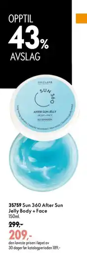 Oriflame Oriflame Sun 360 After Sun Jelly Body + Face tilbud