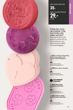Oriflame Love Nature Exfoliating Soap Bar with Organic Mint & Raspberry tilbud