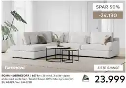 Skeidar furninova roma hjørnesofa tilbud