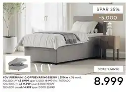Skeidar Xov premium 10 oppbevaringsseng tilbud