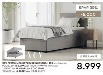 Skeidar Xov premium 10 oppbevaringsseng tilbud