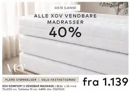 Skeidar Xov vendbare madrasser tilbud