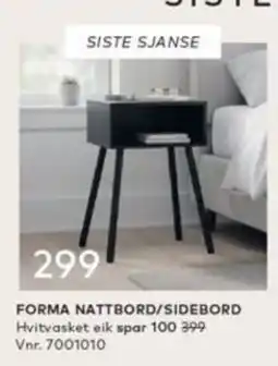 Skeidar Forma nattbord/sidebord tilbud