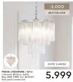 Skeidar Praha lysekrone tilbud