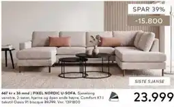 Skeidar Pixel Nordic U-sofa tilbud