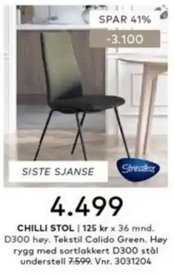Skeidar Stressless Chilli Stol tilbud
