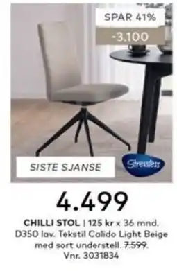 Skeidar Stressless Chilli Stol tilbud