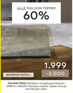 Skeidar Philson teppe tilbud