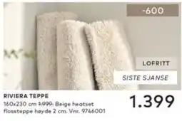 Skeidar Riviera teppe tilbud