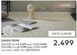 Skeidar Dover teppe tilbud