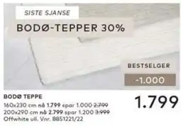 Skeidar Bodø teppe tilbud