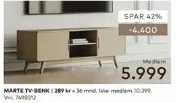Skeidar Marte Tv-benk tilbud
