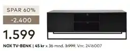 Skeidar Nox tv-benk tilbud